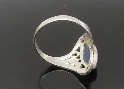 925 Sterling Silver  Vintage Enamel Glitter Band Ring Sz 10.5  RG22137