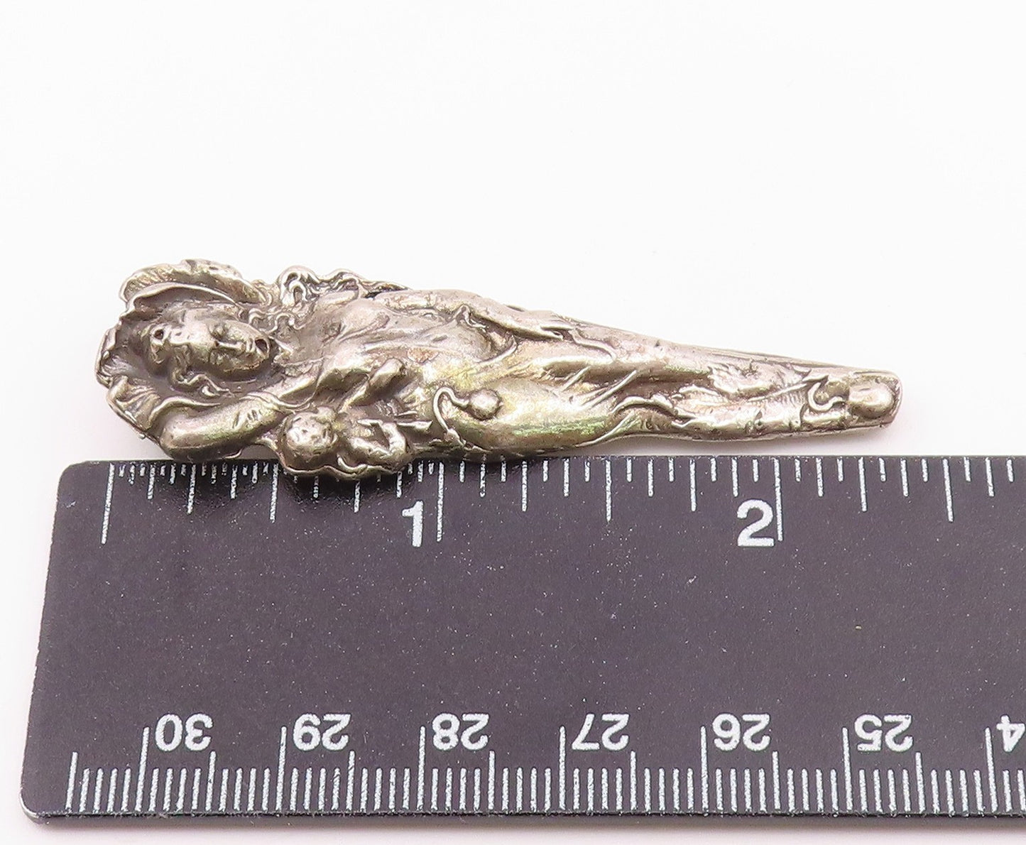 925 Sterling Silver  Vintage Shiny Mother & Baby Love Brooch Pin  BP9208