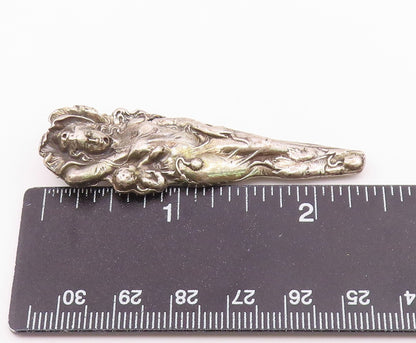 925 Sterling Silver  Vintage Shiny Mother & Baby Love Brooch Pin  BP9208