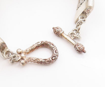 925 Sterling Silver Vintage Bracelet Classic Multi Strand Braided Link  BT12055
