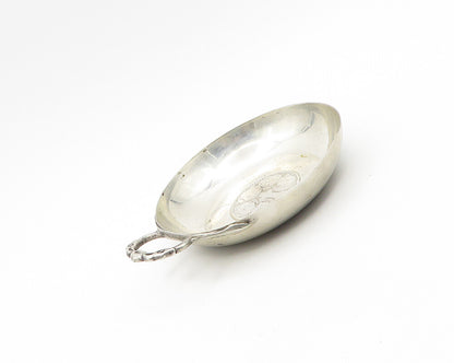 GREECE 925 Sterling Silver  Vintage Antique Round Coin Candy Dish  TR2517