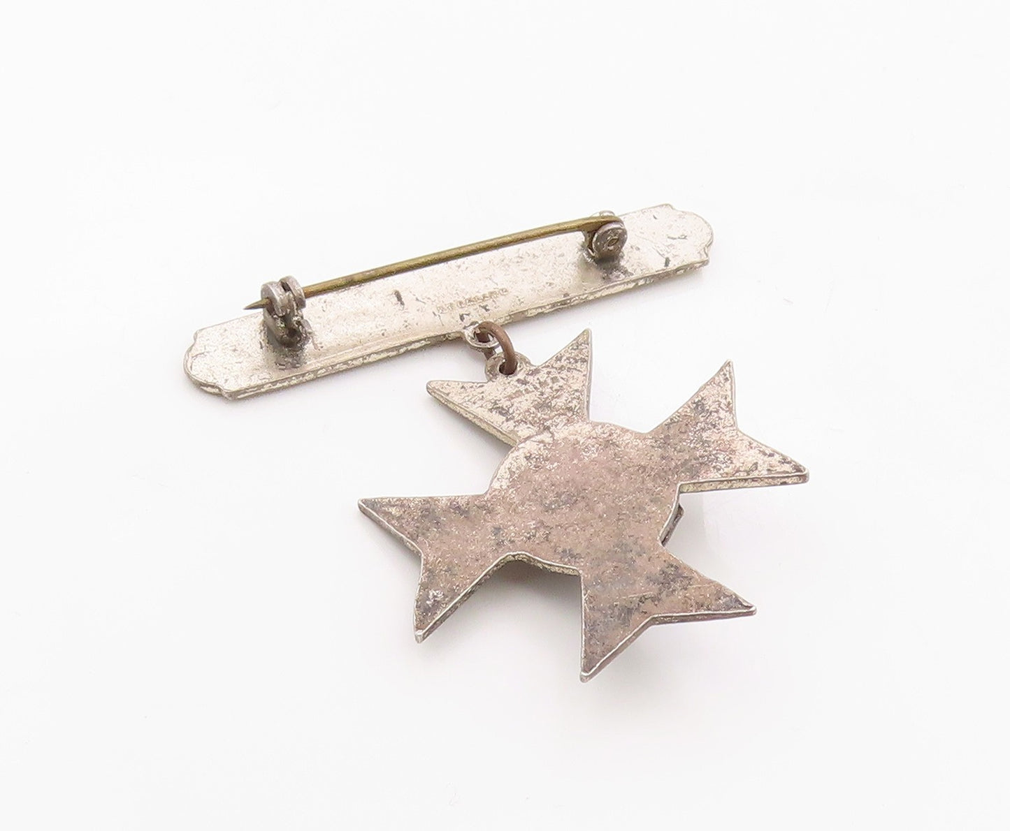 925 Sterling Silver Vintage Brooch Pin USMC Rifle Sharpshooter Badge  BP12548