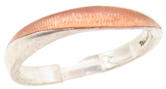 925 Sterling Silver Vintage Ring Minimalist Curvy Wave Dome Band  Sz 9  RG34703