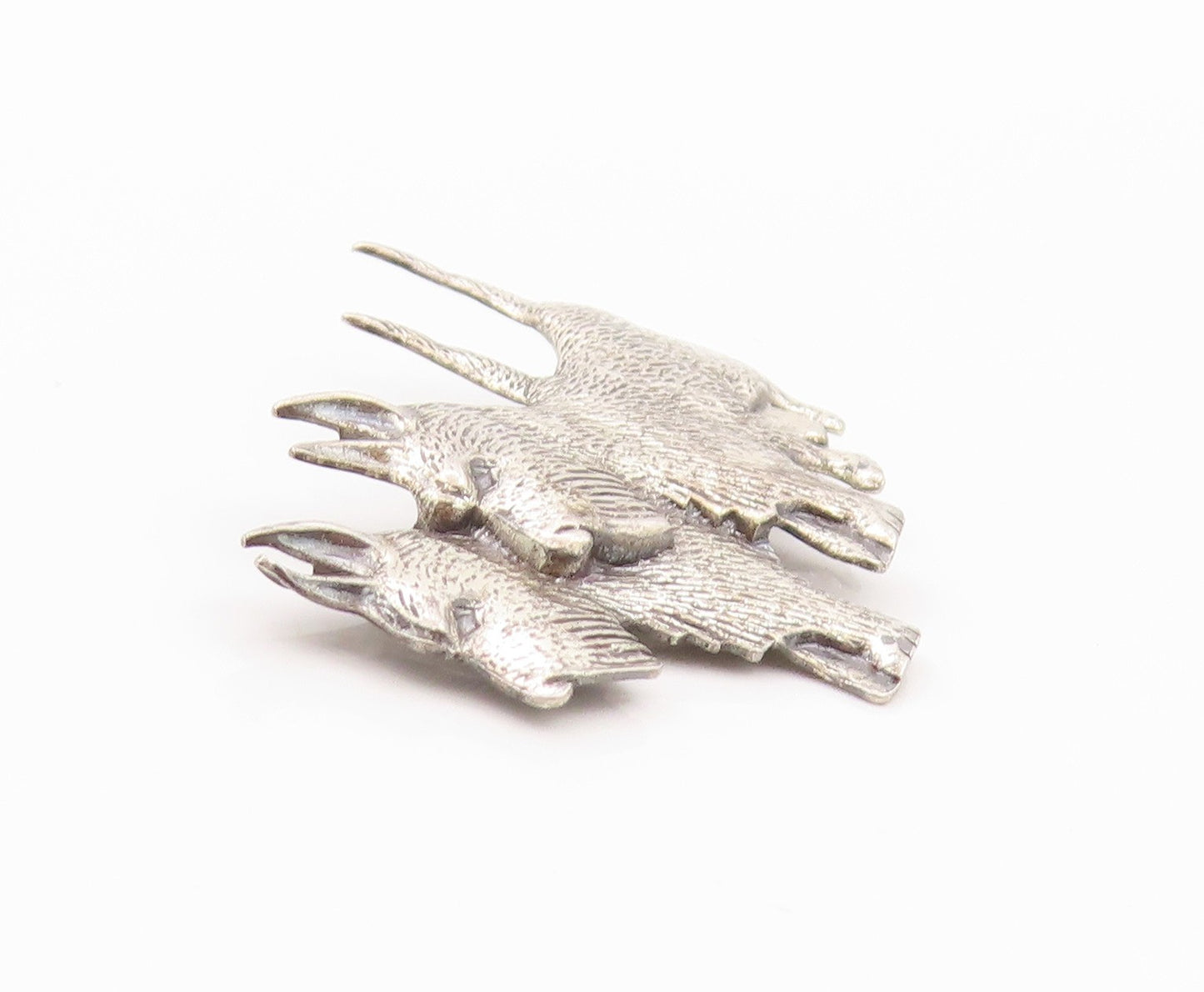 925 Sterling Silver Vintage Brooch BEAU Cutout Twin Scottie Dogs  BP11608