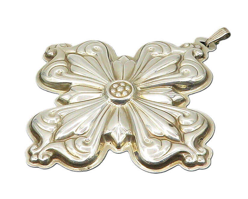 REED & BARTON 925 Sterling Silver  Vintage Christmas Cross Pendant  PT13452
