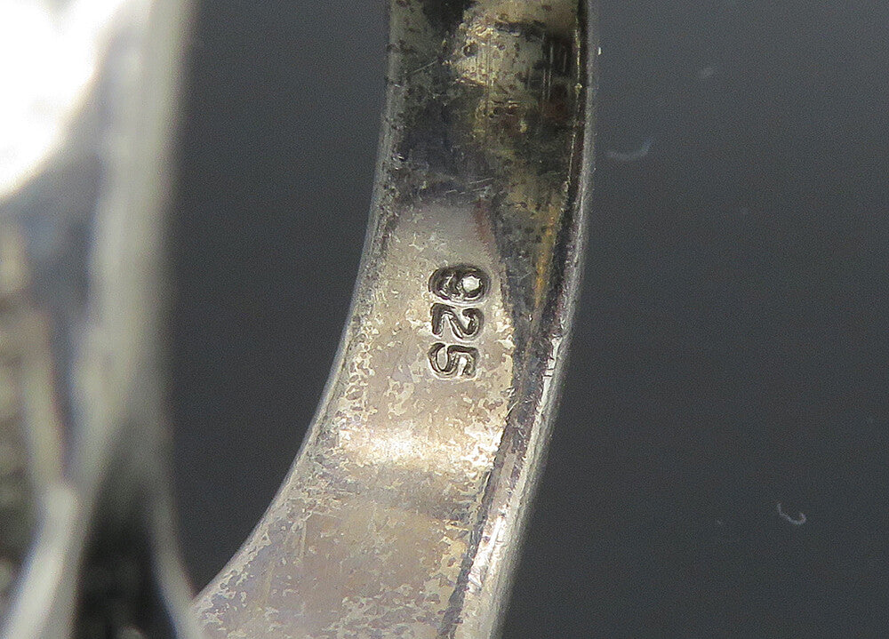 925 Sterling Silver  Vintage Skeleton Head Large Biker Ring Sz 12  RG23537
