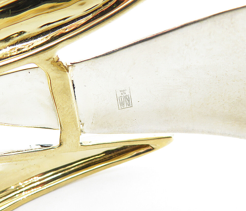 RLM STUDIO 925 Sterling Silver  Vintage Polished 2 Tone Bangle Bracelet BT2709