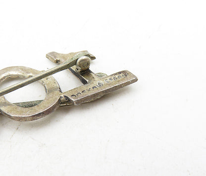 DOSKOW 925 Sterling Silver  Vintage Dark Tone 100 Golf Club Brooch Pin  BP3421
