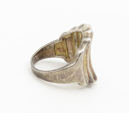 925 Sterling Silver  Vintage Tapered Fluted Detail Band Ring Sz 5.5  RG15806
