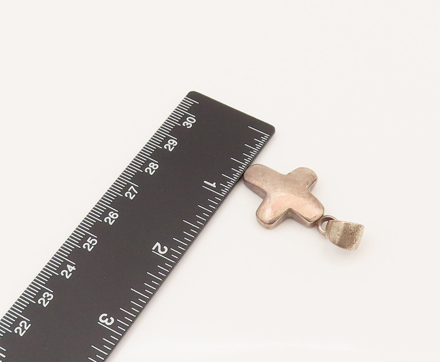 SILPADA 925 Silver  Vintage Minimalist Faith Cross Dome Pendant  PT21962