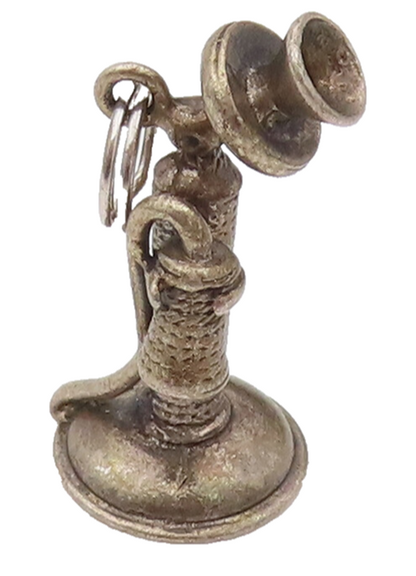 DANECRAFT 925 Sterling Silver Vintage Mini Old Telephone Charm Pendant PT22071