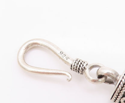 925 Sterling Silver Vintage Necklace Triple Rope Braided Design Chain   NE4620