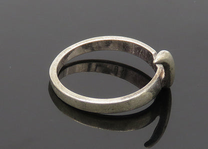 925 Sterling Silver  Vintage Smooth Oxidized Swirl Band Ring Sz 8  RG21422