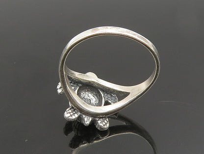 925 Sterling Silver  Vintage Baby Sea Turtle Split Frame Ring Sz 6  RG25125