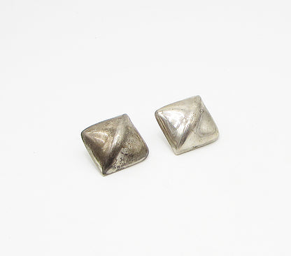 MEXICO 925 Sterling Silver  Vintage Dark Tone Stud Drop Earrings  EG1915