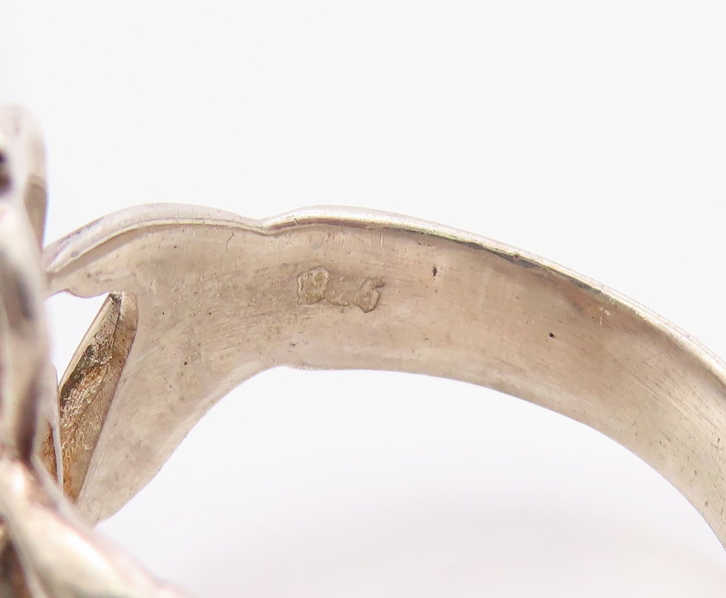 925 Sterling Silver Vintage Ring Classic CZ Claddagh Symbol Band  Sz 11  RG36401