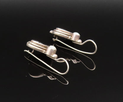 925 Sterling Silver  Vintage Black Onyx & Fresh Water Pearl Earrings  EG11960