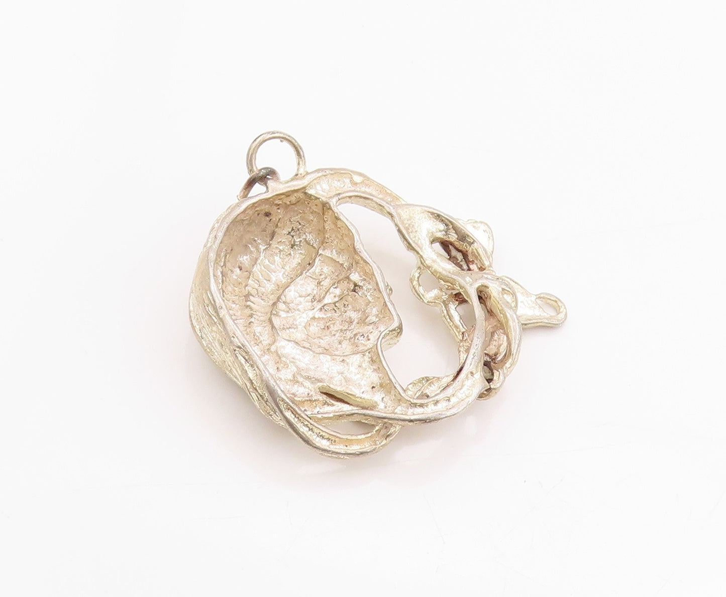 925 Sterling Silver Vintage Pendant Modernist Carved Female Figure PT24483