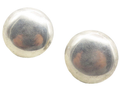 MEXICO 925 Sterling Silver  Vintage Antique Hollow Non Pierce Earrings  EG5135