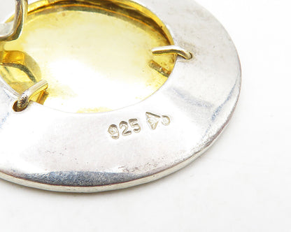 SILPADA 925 Sterling Silver  Shiny Two Tone Hammered Round Pendant  PT13827