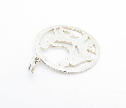925 Sterling Silver Vintage Cutout Dancing Couple Silhouette Pendant PT5259