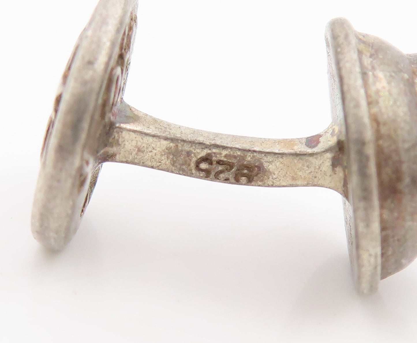 925 Sterling Silver Vintage Cuff Links ENGLAND Designer Real Pearl  TR4028