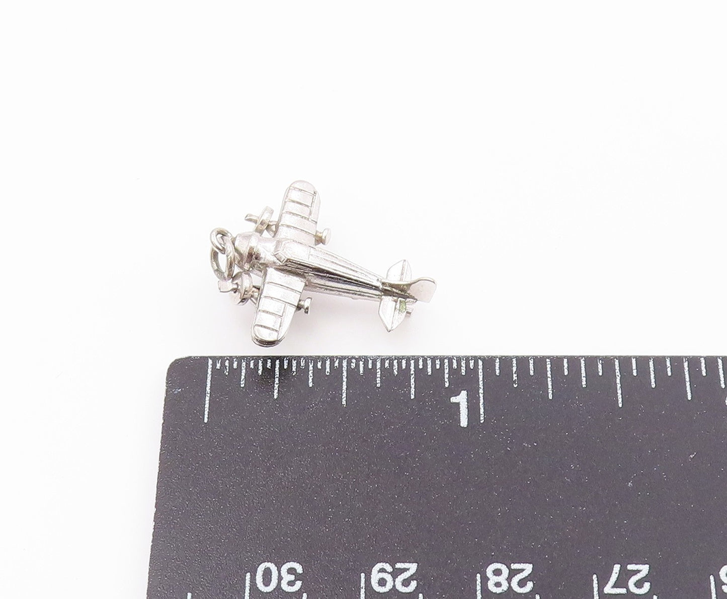 925 Sterling Silver  Vintage Aviation Airplane Aircraft Pendant  PT21221