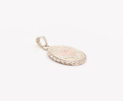 925 Sterling Silver Vintage Pendant Carved Arrows Spikey Bored Coin  PT23022