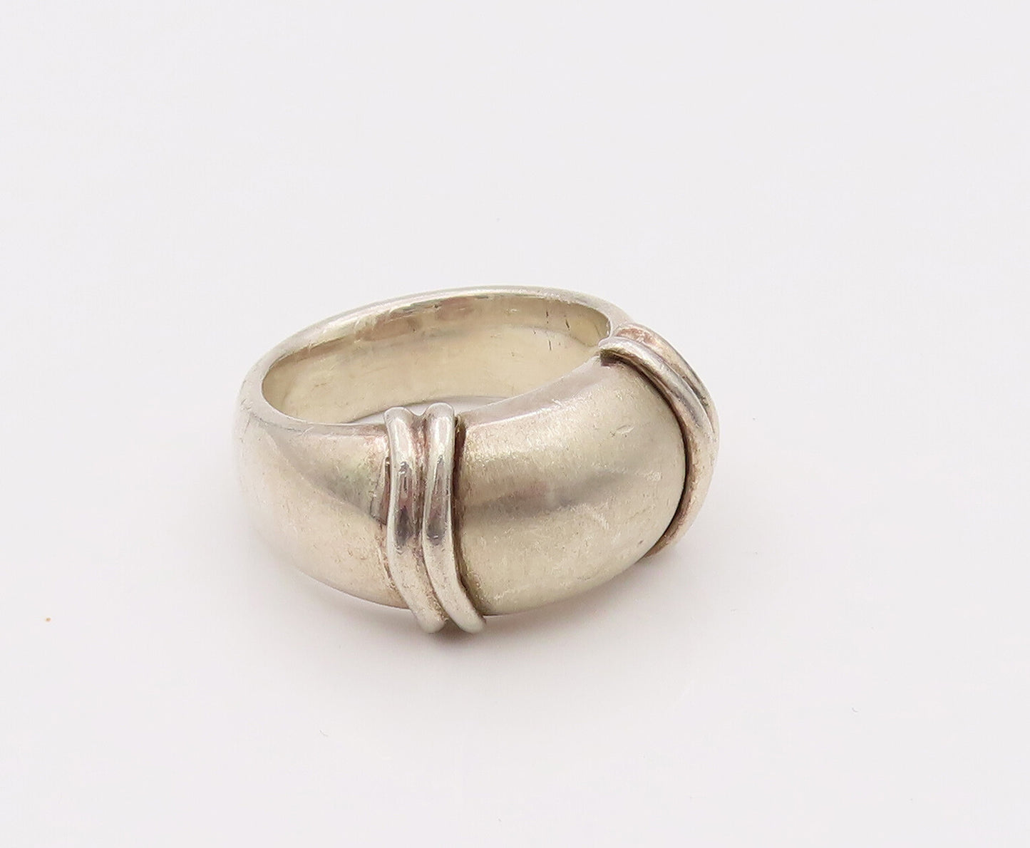 ESPO SIG 925 Silver  Vintage Minimalist Rope Design Solid Ring Sz 7  RG26700