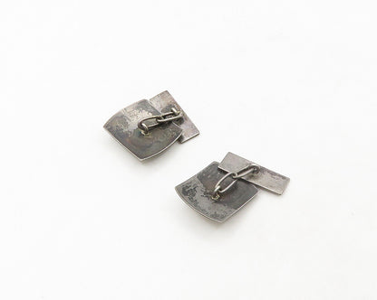 925 Sterling Silver & 18K GOLD  Vintage Two Tone Warrior Cufflinks  TR2633