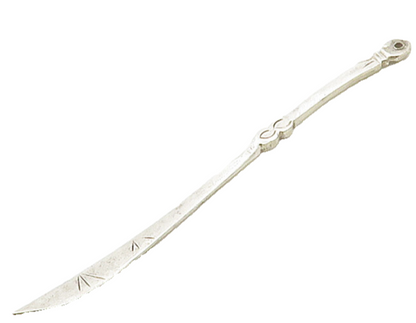 925 Sterling Silver  Vintage Etched Detail Petite Sword Motif Pendant  PT12842