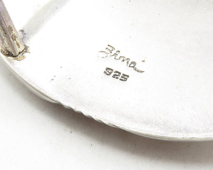 ZIMA 925 Sterling Silver  Vintage Shiny Hollow Scalloped Belt Buckle  TR1676