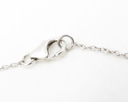 925 Sterling Silver  Cubic Zirconia Encrusted Round Chain Necklace  NE1926