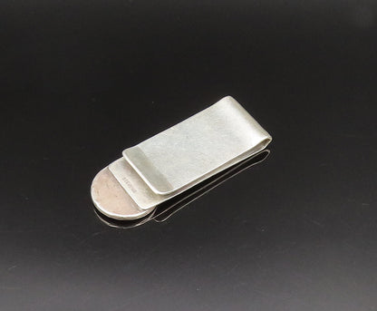 925 Sterling Silver  Vintage Minimalist Circle Accent Money Clip  TR3405