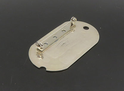 925 Sterling Silver  Vintage Support Our Troops US Flag Brooch Pin  BP9162