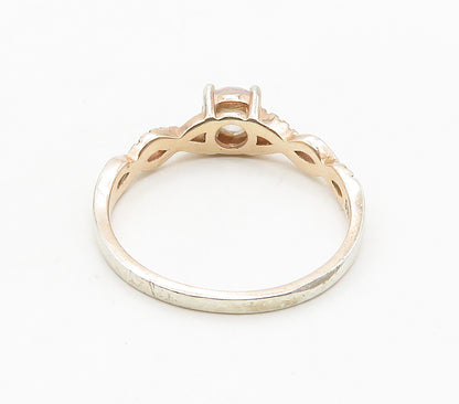 925 Sterling Silver  Cubic Zirconia Solitaire Accent Ring Sz 11.5  RG15702