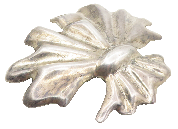 TAXCO MEXICO 925 Sterling Silver  Vintage Dark Tone Ribbon Pendant  PT7856