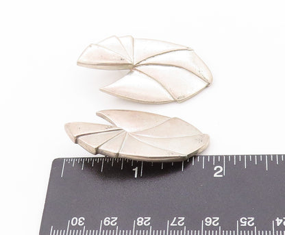 925 Sterling Silver Vintage Earrings CHINESE EXPORT Fan Shaped Design EG13520