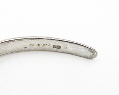 925 Sterling Silver  Vintage Shiny Mother's Love Quote Cuff Bracelet  BT7877
