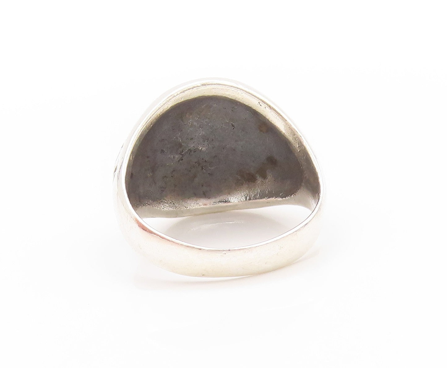 925 Sterling Silver Vintage Ring Religious Mantra Tibetan Buddhist Sz 10 RG32861