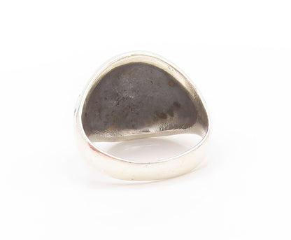 925 Sterling Silver Vintage Ring Religious Mantra Tibetan Buddhist Sz 10 RG32861