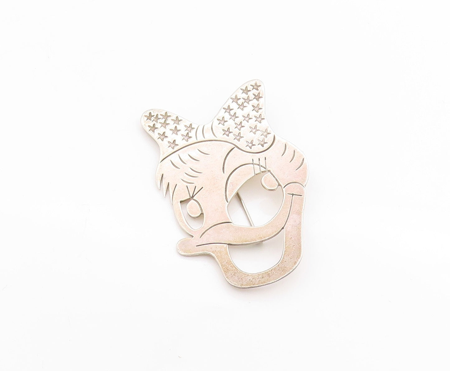 925 Sterling Silver Vintage Brooch MEXICO Walt Disney Daffy Duck Cutout  BP11766