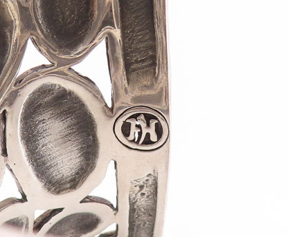925 Sterling Silver Vintage Bracelet JOHN HARDY Pebble Rare Heavy Cuff  BT11904
