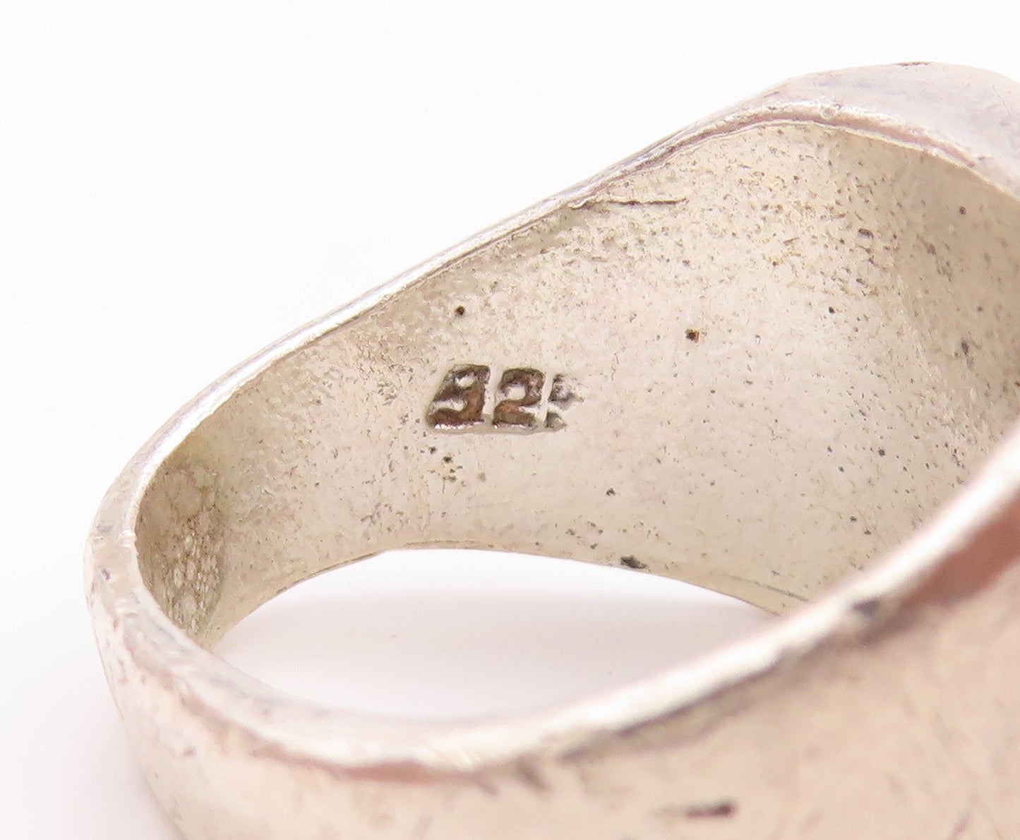 925 Sterling Silver Vintage Ring Religious Etched Moon & Star  Sz 7  RG32809
