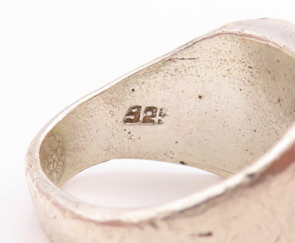 925 Sterling Silver Vintage Ring Religious Etched Moon & Star  Sz 7  RG32809