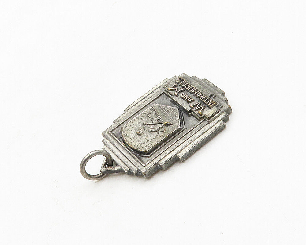 925 Sterling Silver  Vintage Antique Intramural Sports Drop Pendant  PT14960