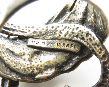 OR PAZ ISRAEL 925 Sterling Silver Vintage Love Heart Band Ring Sz 6  RG19584