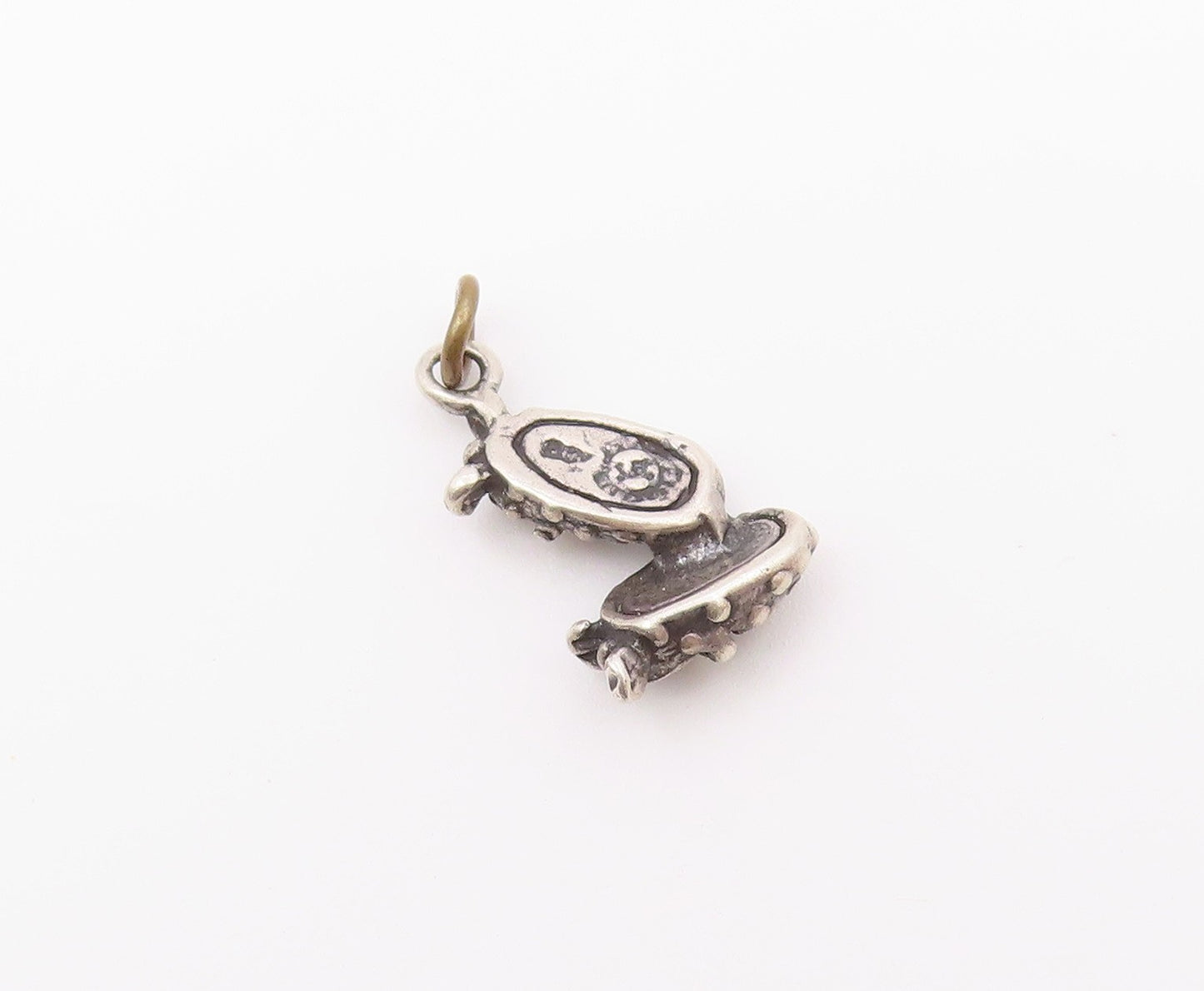 925 Sterling Silver Vintage Petite Pair Of Mary Jane Shoes Pendant PT17746