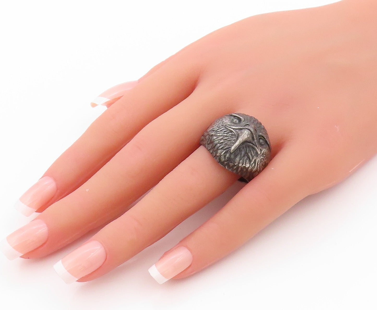 925 Sterling Silver Vintage Ring CAROLYN POLLACK American Eagle  Sz 11.5 RG32553