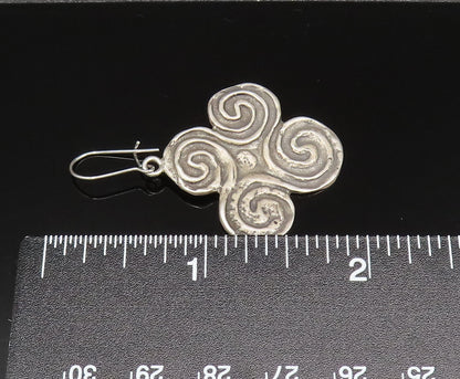 925 Sterling Silver  Vintage Antique Multi Spiral Dangle Earrings  EG11858